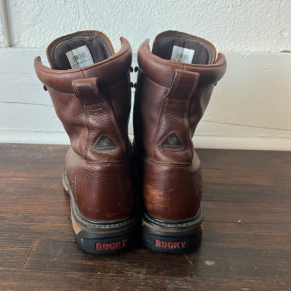 Rocky Waterproof Leather Mens Work Boots Size 11 - Picture 2 of 9